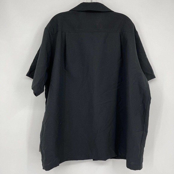Casino Wear Flame Fire Shirt Black Short Sleeve Real Pimps Physchobilly Mens 2X - Picture 8 of 10